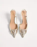 Valentino Vlogo Glow Laminated Nappa Slingback Pump 80 Mm / 3.15 In. - Image 5